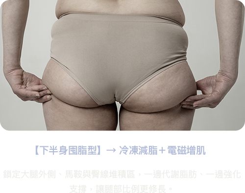 下半身囤脂型 冷凍減脂 電磁增肌